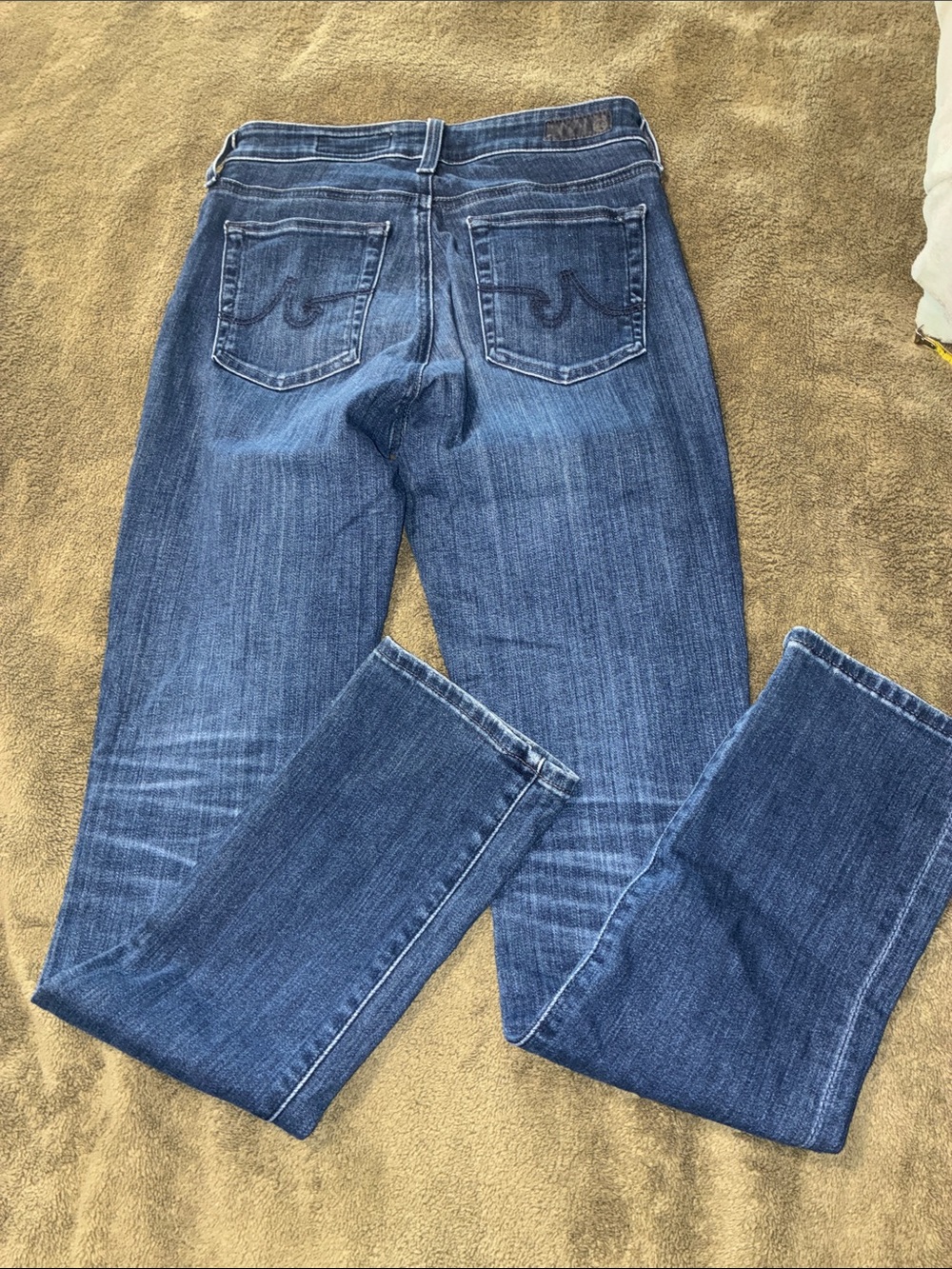 Ag Adriano Goldschmied Women's Blue Straight Leg Jeans